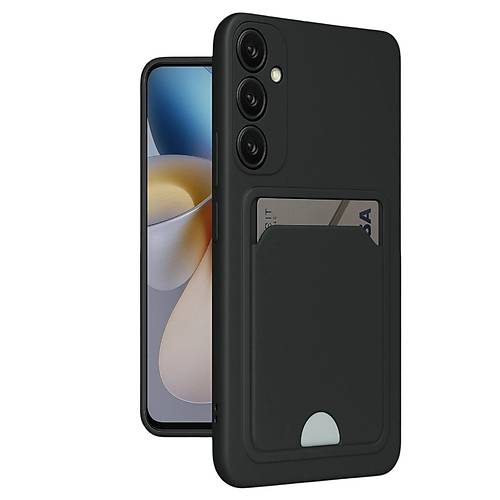 Galaxy A16 5G K�l�f Kelvin Kartvizitli Silikon - Siyah