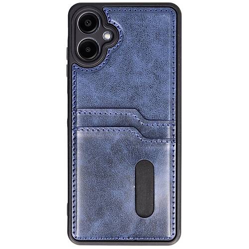 Galaxy A06 K�l�f Sara Kartvizitli Deri K�l�f - Lacivert