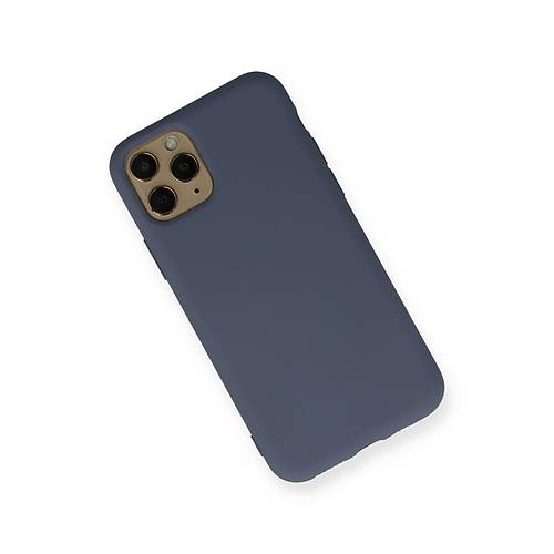 iPhone 11 Pro K�l�f Nano i�i Kadife Silikon - Gri