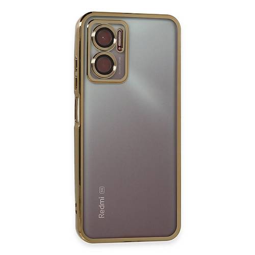 Redmi Note 11E K�l�f Razer Lensli Silikon - Gold