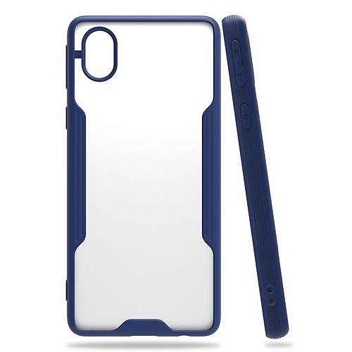 Galaxy A01 Core K�l�f Platin Silikon - Lacivert