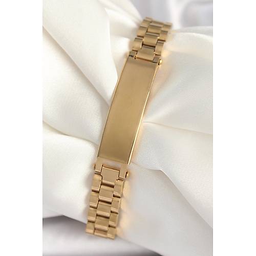 316L �elik Gold Renk Zincir K�nye Model Erkek Bileklik