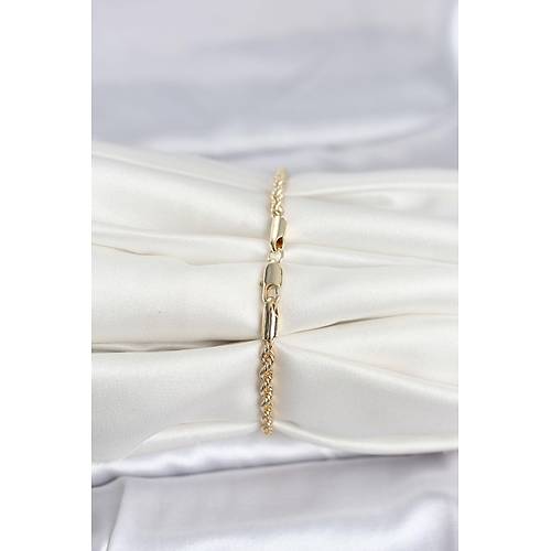 CM 14K Gold Renk Burgu Model Kad�n Bileklik