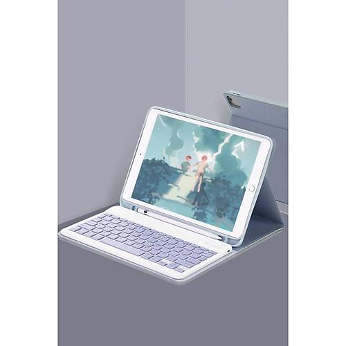 iPad Air 11 (2024) K�l�f KC01 Smart Klavyeli Tablet K�l�f� - Lacivert