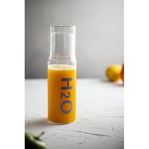 Borosilikat Cam Gri Ba�ucu S�rahisi & Cam S�rahi * 600 ml