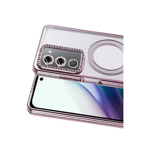 Redmi 15 4G Joke Simli Magneticsafe K�l�f - Pembe