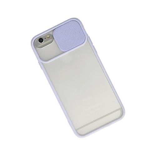 iPhone 6 K�l�f Palm Buzlu Kamera S�rg�l� Silikon - Lila