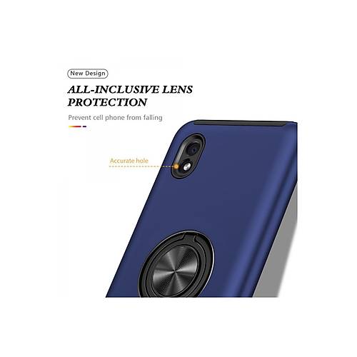Galaxy A01 Core K�l�f Elit Y�z�kl� Kapak - Lacivert