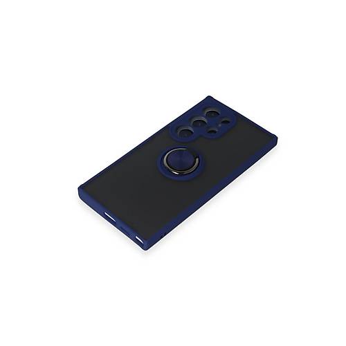 Galaxy S24 Ultra K�l�f Montreal Y�z�kl� Silikon Kapak - Lacivert