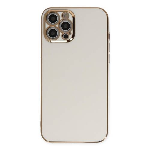 iPhone 12 Pro K�l�f Volet Silikon - Beyaz