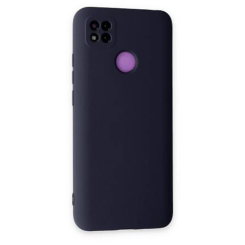 Redmi 9C K�l�f Nano i�i Kadife Silikon - Lacivert