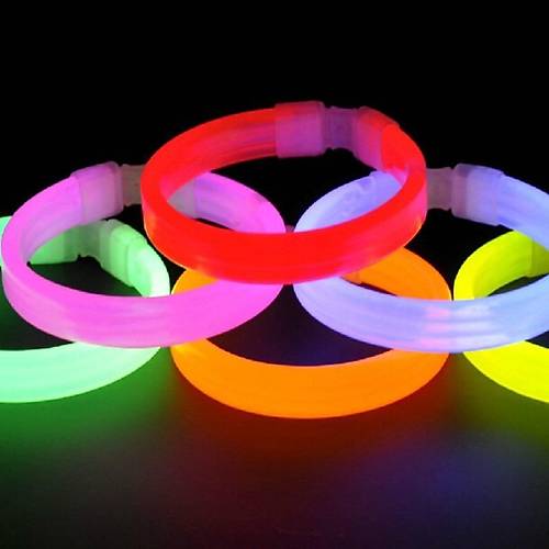 Glow Partisi Fosforlu Ekstra Kal�n Bileklik 6 Renk 6�l� Set � Bask� Yap�labilir