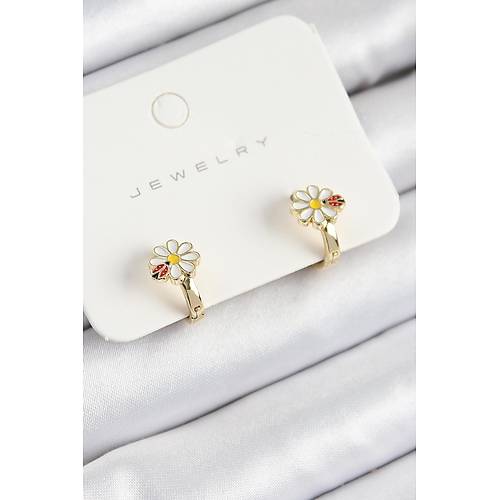 Pirin� Papatya Model Gold Renk �ocuk K�pe