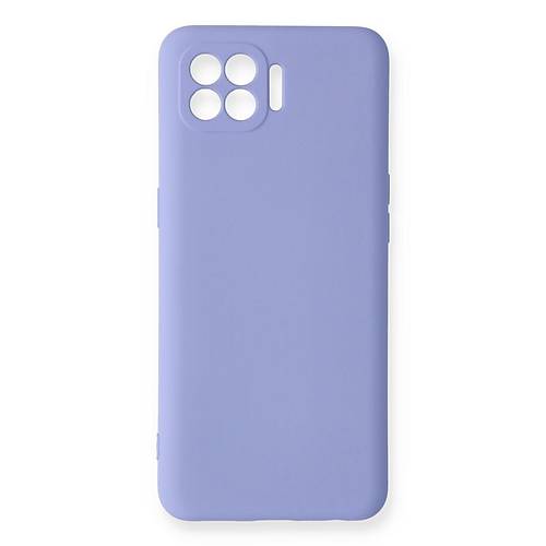 Reno 4 Lite K�l�f Nano i�i Kadife Silikon - Lila