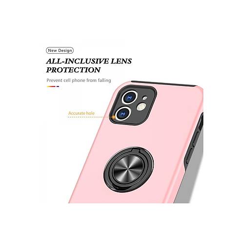 iPhone 12 K�l�f Elit Y�z�kl� Kapak - Pembe