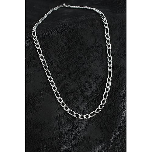 316L �elik Kal�n Figaro Zincir Model G�m�� Renk Erkek Kolye