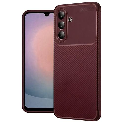 Galaxy A36 K�l�f Auto Focus Karbon Kapak - Bordo