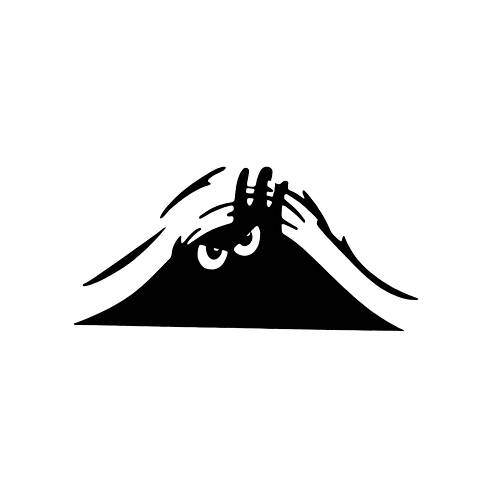 Bagajdan Bakan �fkeli Adam Oto Stickeri Siyah 12x9cm