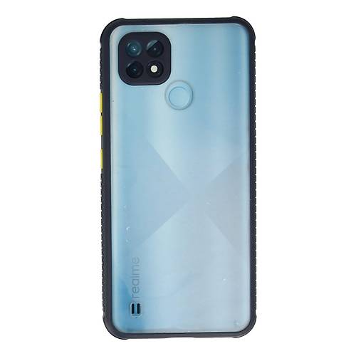 Realme C21 K�l�f Miami �effaf Silikon - Lacivert