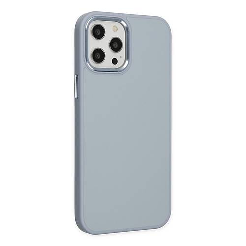iPhone 12 Pro Max K�l�f Asya Deri Silikon - Sierra Blue