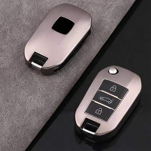 Peugeot 301 Citroen C-ELLYSE Berlingo 2024 Sustal� Anahtar Uyumlu Silikon Oto Anahtar Kumanda Kab� K�l�f Gri