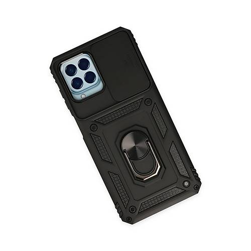 Galaxy M33 K�l�f Pars Lens Y�z�kl� Silikon - Siyah