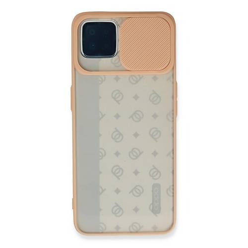 Reno 4 Lite K�l�f Palm Buzlu Kamera S�rg�l� Silikon - Pembe