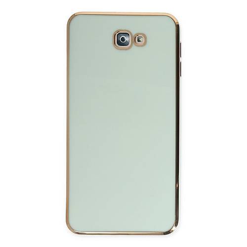 Galaxy J7 Prime K�l�f Volet Silikon - A��k Ye�il