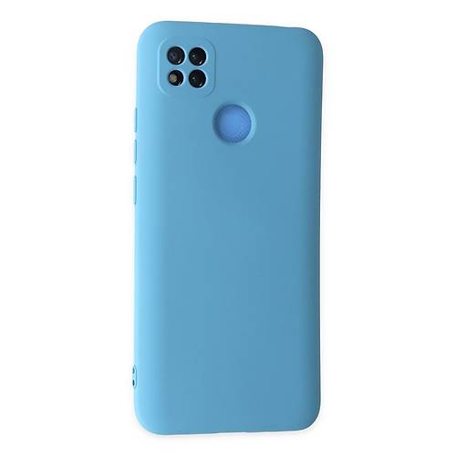 Redmi 9C K�l�f Nano i�i Kadife Silikon - Mavi