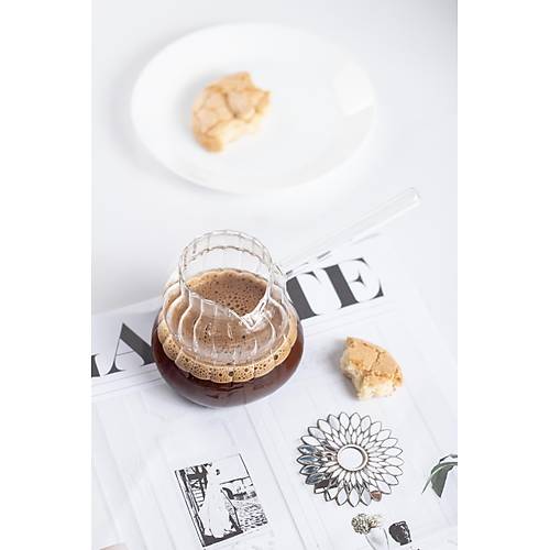 Is�ya Dayan�kl� Ocakta Kullanmaya Uygun L�ks Borosilikat Cam Cezve 400 Ml