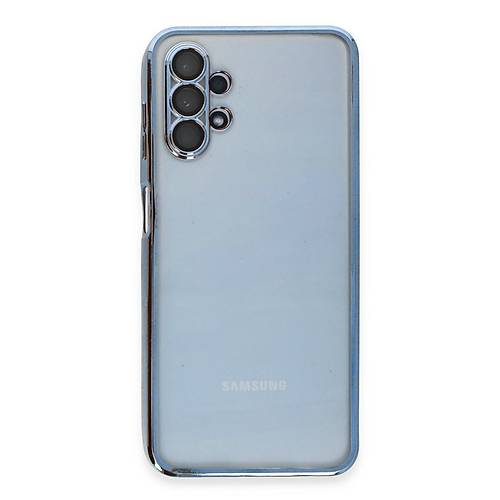 Galaxy A13 4G K�l�f Razer Lensli Silikon - A��k Mavi