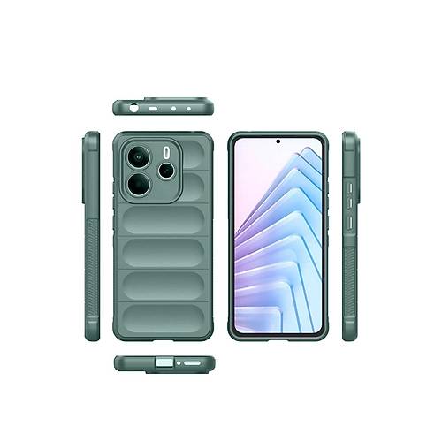 Redmi Note 14 4G K�l�f Optimum Silikon - Koyu Ye�il