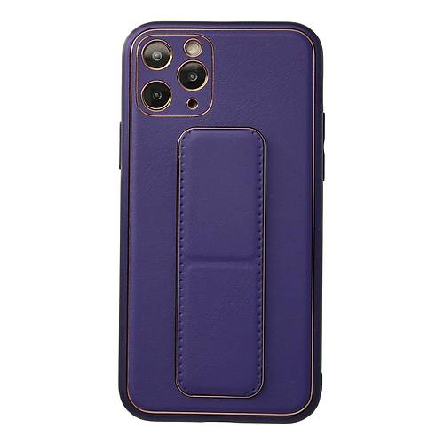 iPhone 11 Pro K�l�f Coco Deri Standl� Kapak - Mor