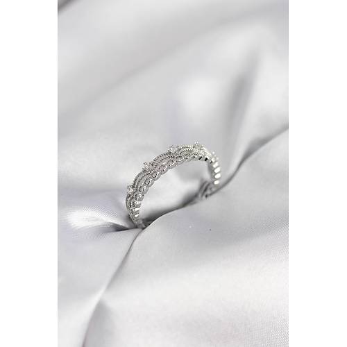 G�m�� Renk Motif Desenli Zirkon Ta�l� Kad�n Y�z�k