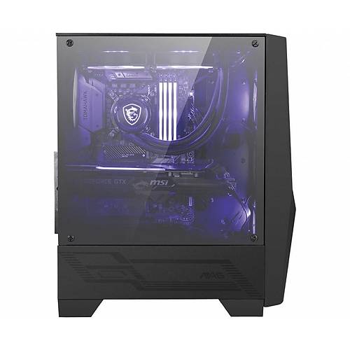 MSI MAG FORGE 100M TEMPERLI CAM 2X120MM 1X120MM ARGB FAN PSU YOK GAMING S�YAH KASA