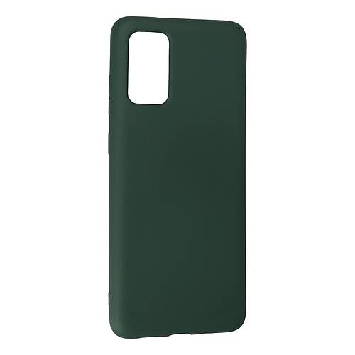 Galaxy S20 Plus K�l�f Nano i�i Kadife Silikon - Koyu Ye�il
