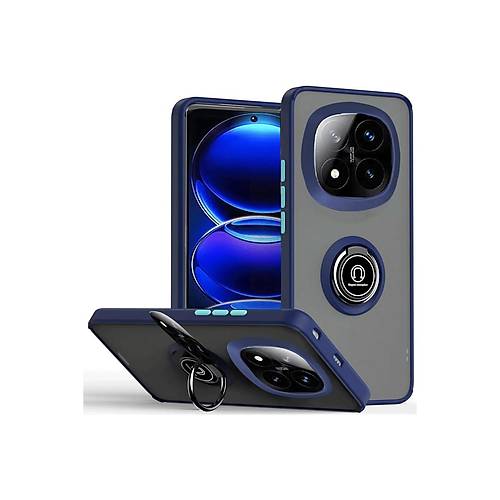Redmi Note 14 Pro 4G K�l�f Montreal Y�z�kl� Silikon Kapak - Lacivert