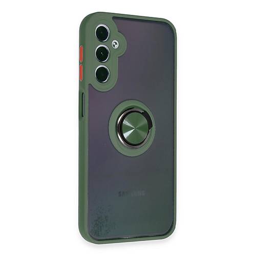 Galaxy A24 4G K�l�f Montreal Y�z�kl� Silikon Kapak - Ye�il