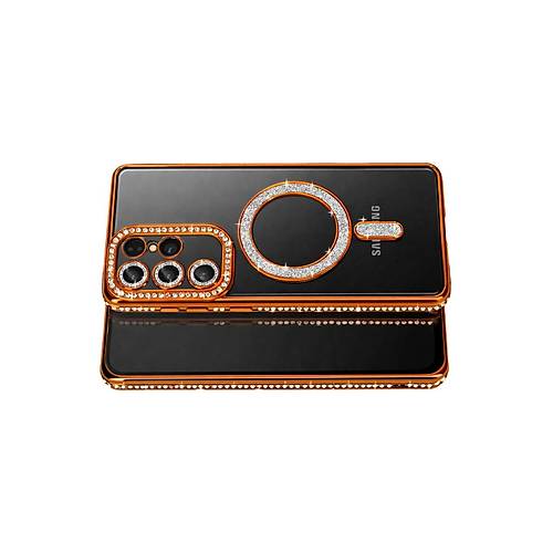 Galaxy S26 Ultra Joke Simli Magneticsafe K�l�f - Turuncu