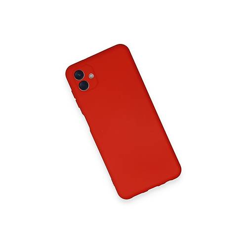Galaxy A04 K�l�f Nano i�i Kadife Silikon - K�rm�z�