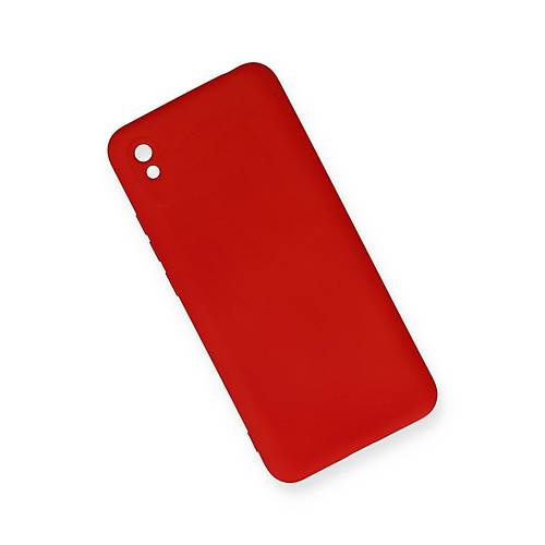 Redmi 9A K�l�f Nano i�i Kadife Silikon - K�rm�z�