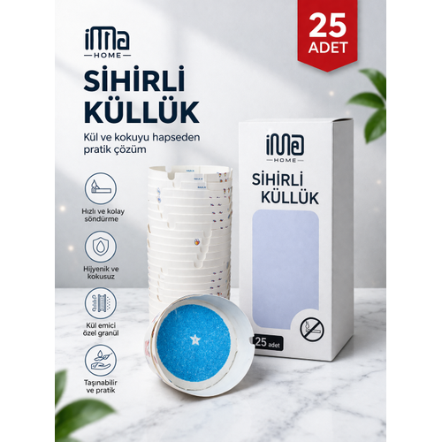 �MA Home Sihirli K�ll�k 25 Adet Dumans�z Kokusuz K�l Toplay�c� Ta��nabilir Hijyenik Masa �st� K�ll�k
