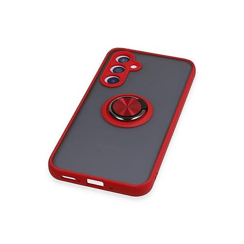 Galaxy A54 5G K�l�f Montreal Y�z�kl� Silikon Kapak - K�rm�z�