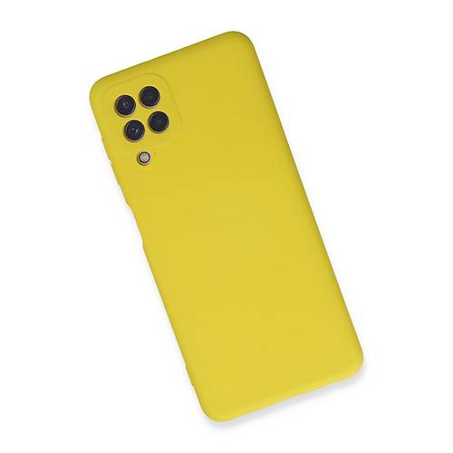 Galaxy A22 K�l�f Nano i�i Kadife Silikon - Sar�