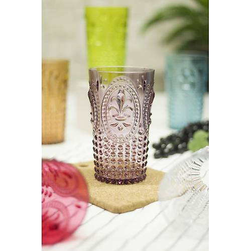 Akrilik Renkli 6'l� Uzun Bardak & Su Me�rubat Barda�� 750 ml ( B�y�k Boy & Cam De�ildir )