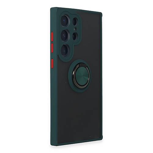 Galaxy S24 Ultra K�l�f Montreal Y�z�kl� Silikon Kapak - Ye�il