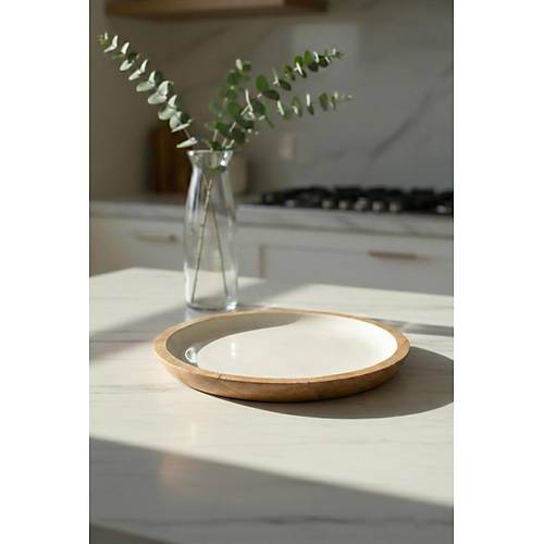 Mango Agac� Pasta Taba�� & Sunum Taba�� 20 Cm Krem