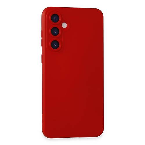 Galaxy S23 FE K�l�f Nano i�i Kadife Silikon - K�rm�z�