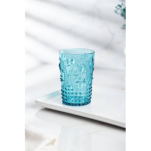 Akrilik Aquamarin 6'l� K�sa Bardak & Su Me�rubat Kahve Yan� Barda�� 400 ml ( Cam De�ildir )