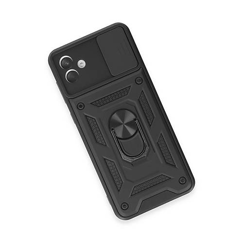 Galaxy A04E K�l�f Pars Lens Y�z�kl� Silikon - Siyah